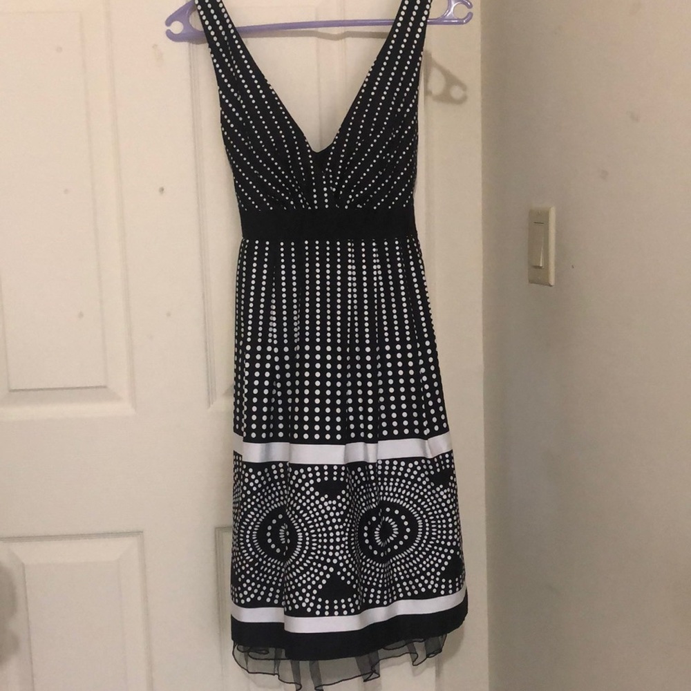 Sexy and flirty black and white polka dot dress